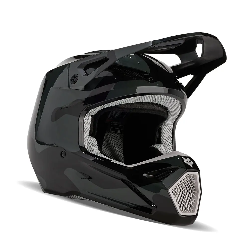 Fox Youth V1 Bnkr Helmet [Black Camo] 1