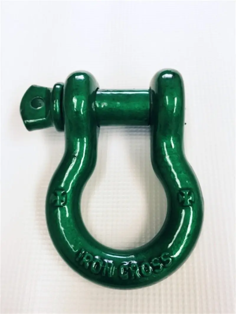 Iron Cross 3/4-Inch D-Ring Shackle – Candy Green Finish 1