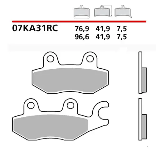Brembo Ninja 250-400 Race Brake Pads  - Track Road 1