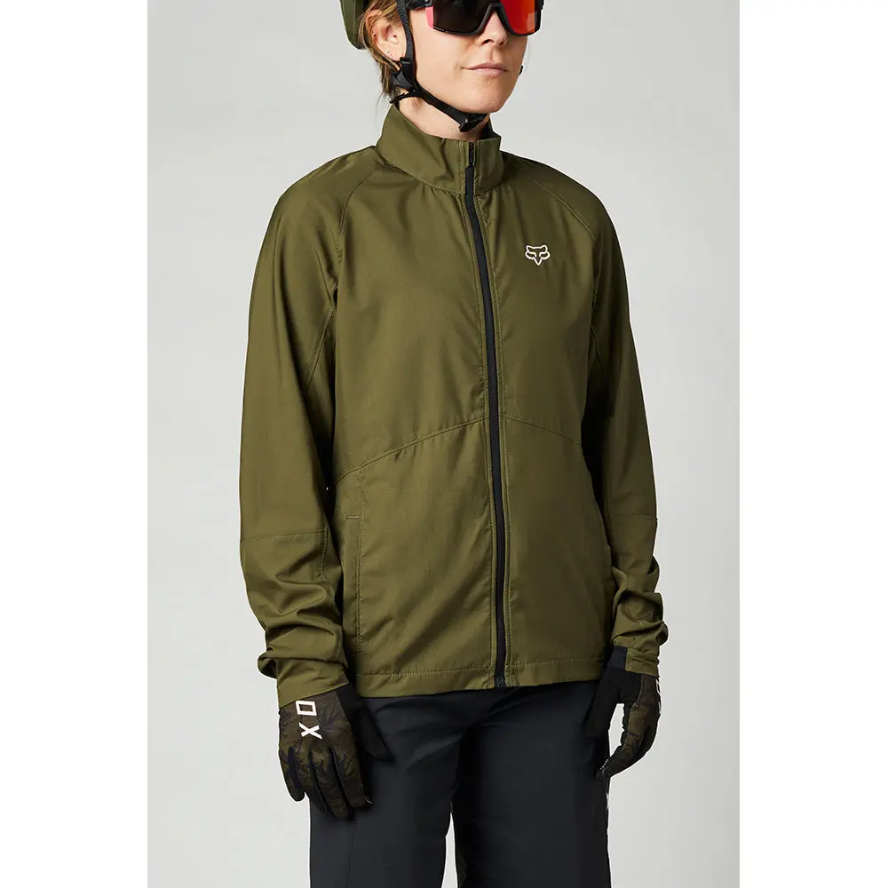Fox Womens Ranger Wind Jacket [Olive Green] 1