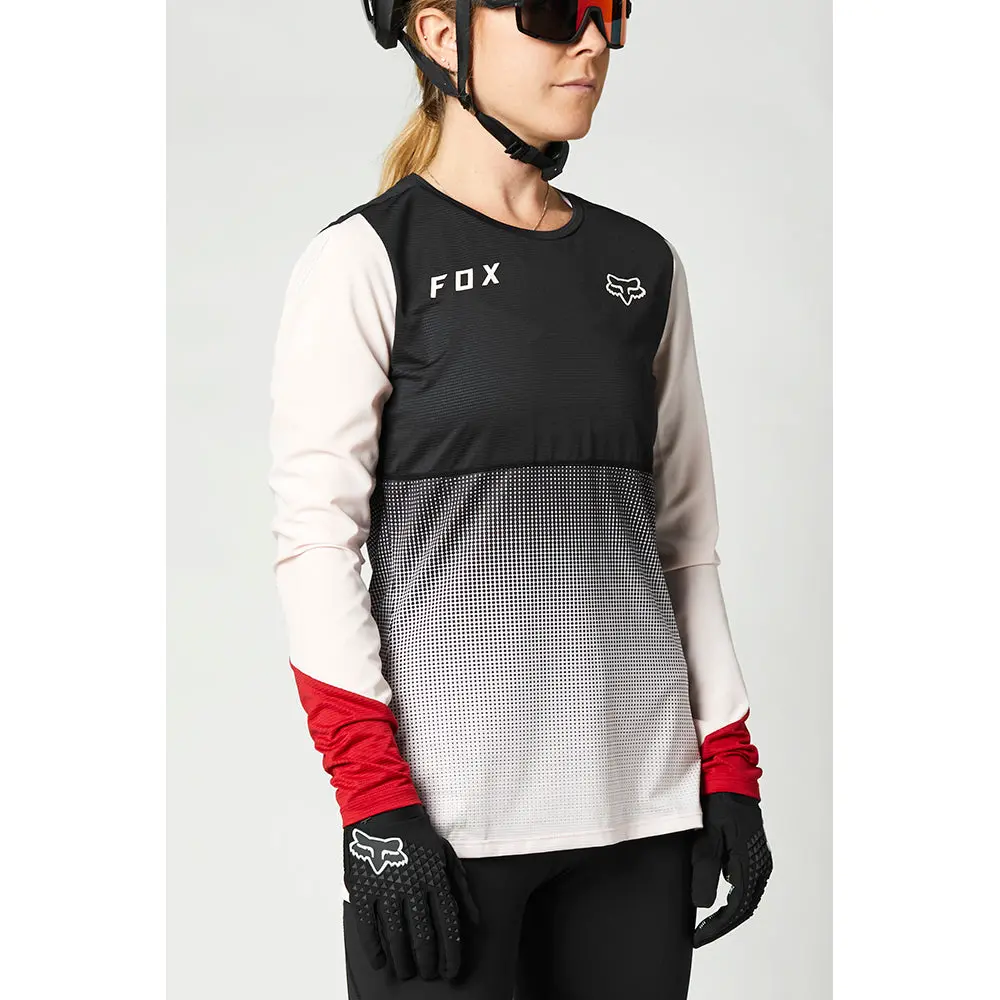 Fox Womens Flexair Ls Jersey [Black/Pink] L 1