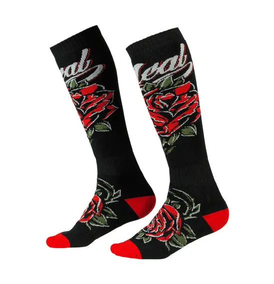 O'neal Pro Mx Roses Sock - Black/Red 1