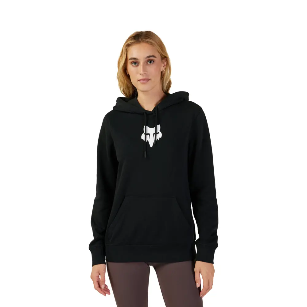 Fox Womens Fox Head Fleece Pullover Hoody [Black] 1