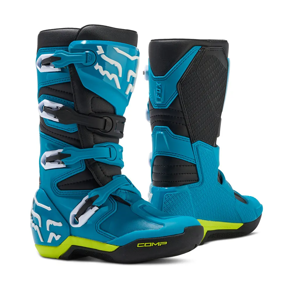 Fox Youth Comp Boots [Blue/Yellow] 6 1