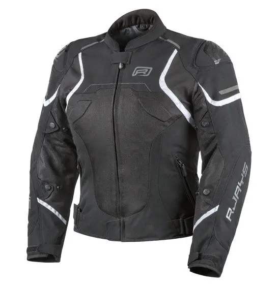Rjays Pace Airflow Ladies Jacket Blk/Wht - Hi-Flow Mesh Sports 1