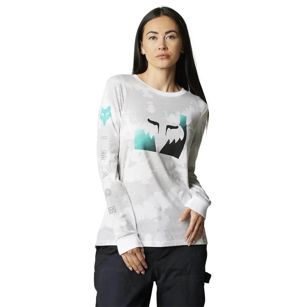 Fox Womens Detonate Ls Tee [White/Grey] 1