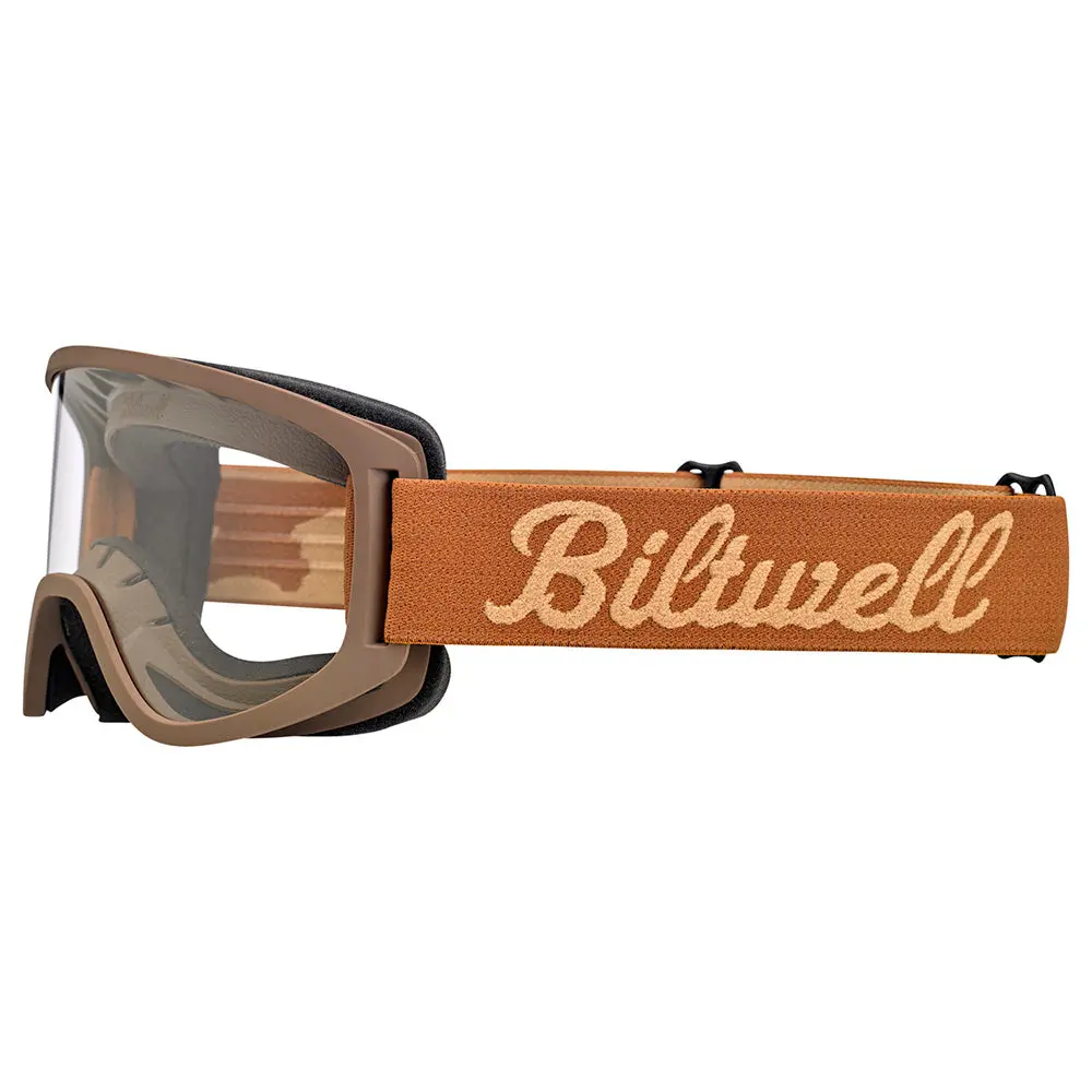 Biltwell Moto 2.0 Goggle [Script Chocolate/Sand] 1