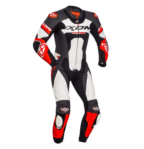 Ixon Jackal 1Pc Suit - Blk/Wht/Red 2