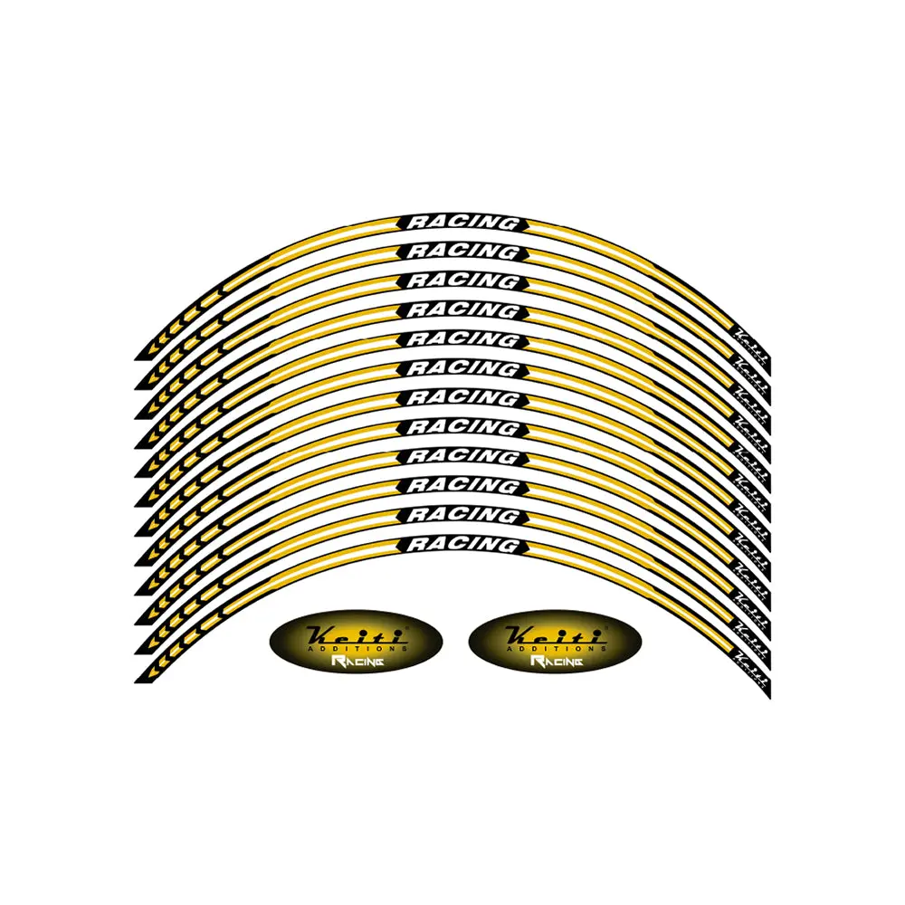 Keiti Reflective Wheel 3 Stripe Racing Ws820y [Yellow] 1
