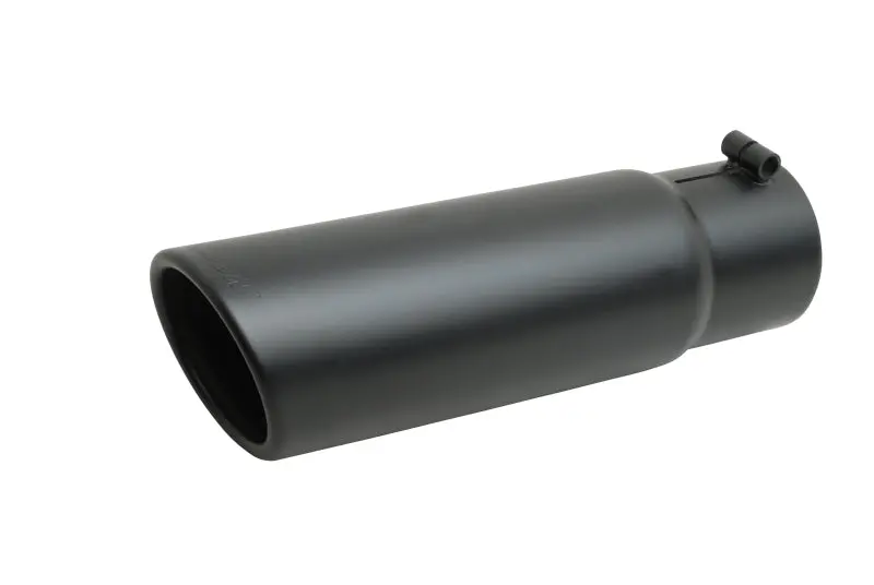 Gibson Rolled-Edge Slash-Cut Exhaust Tip – 5" Outer Diameter, 2.75–3" Inlet, 12" Length, Black Ceramic Coating 1