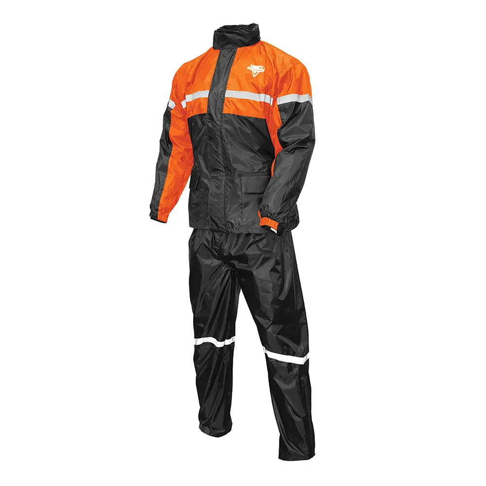 Nelson-Rigg Stormrider 2Pc Rainsuit – Black/Hi-Vis Orange 1