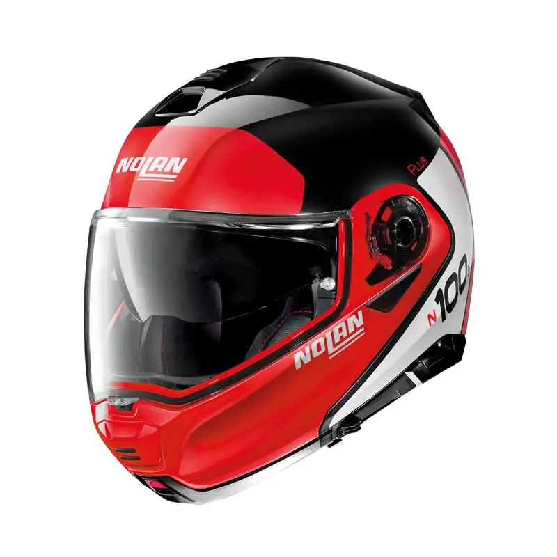 Nolan N100-5 Plus N-Com Flip Face Helmet - Red 1
