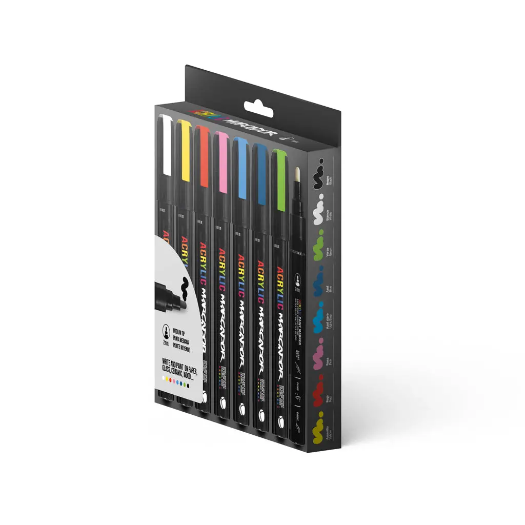 Mtn Pack Acrylic Marcador 8Pk 2Mm 1