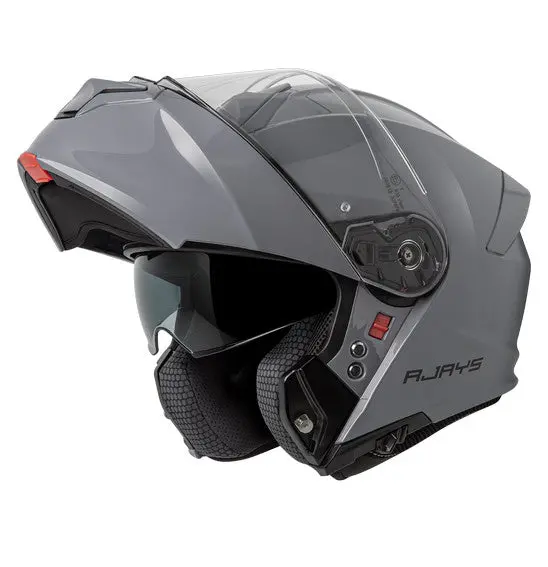 Rjays Tourtech V Helmet - Solid Gloss Grey | Flip-Front 1