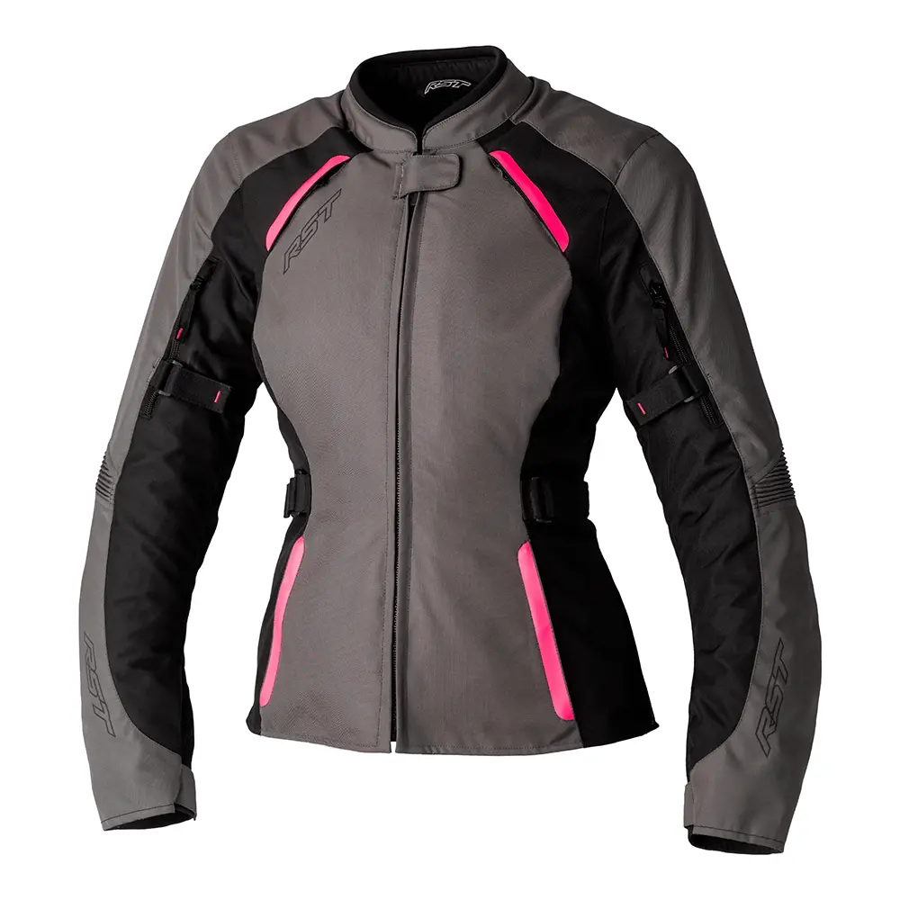 Rst Ava Ce Ladies Textile Jacket [Black/Neon Pink] 1