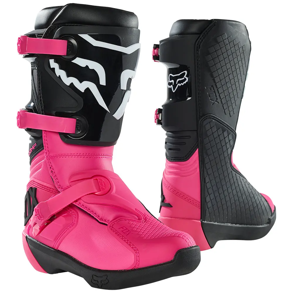 Fox Youth Comp Boots [Black/Pink] 1