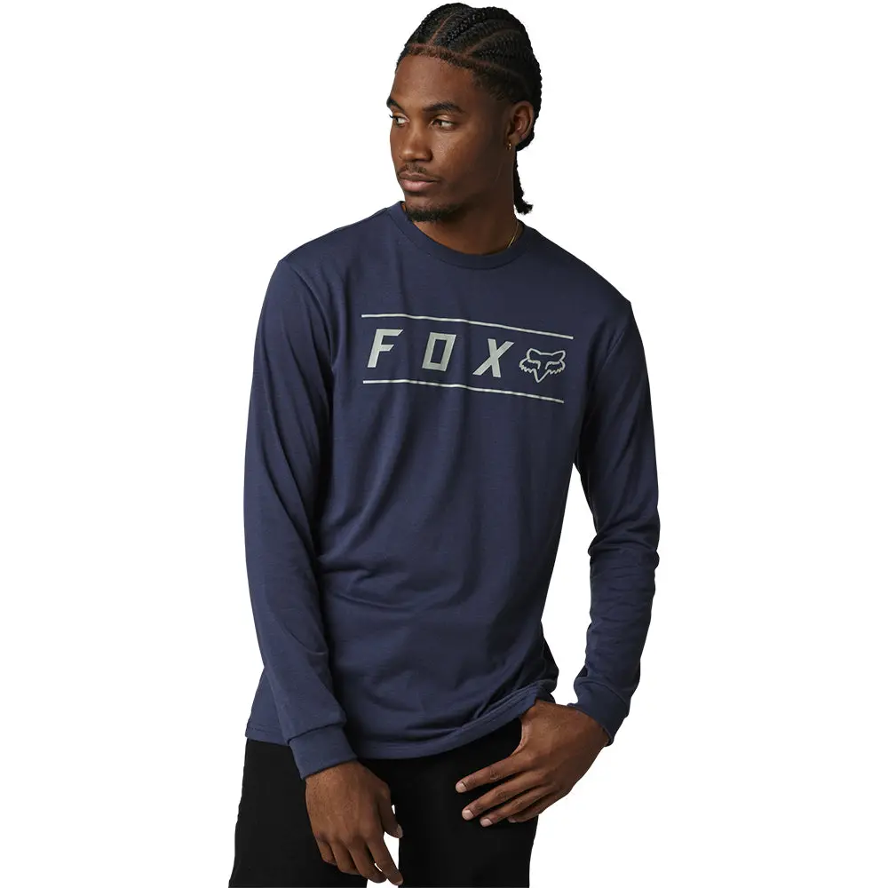 Fox Pinnacle Ls Tech Tee [Heather Deep Cobalt] 1