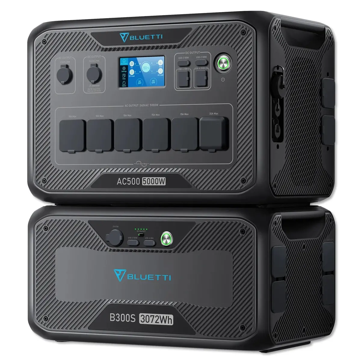 Bluetti Ac500 + B300s Expandable Home & Portable Power Station | 5000W (10000W Surge) 3072Wh 1