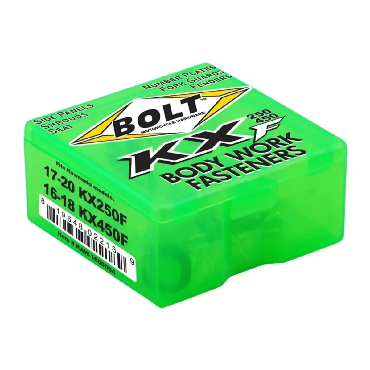 Bolt Plastics Fastener Kit Kawasaki Kx450f '16-'18 Kx250f '17-'20 1