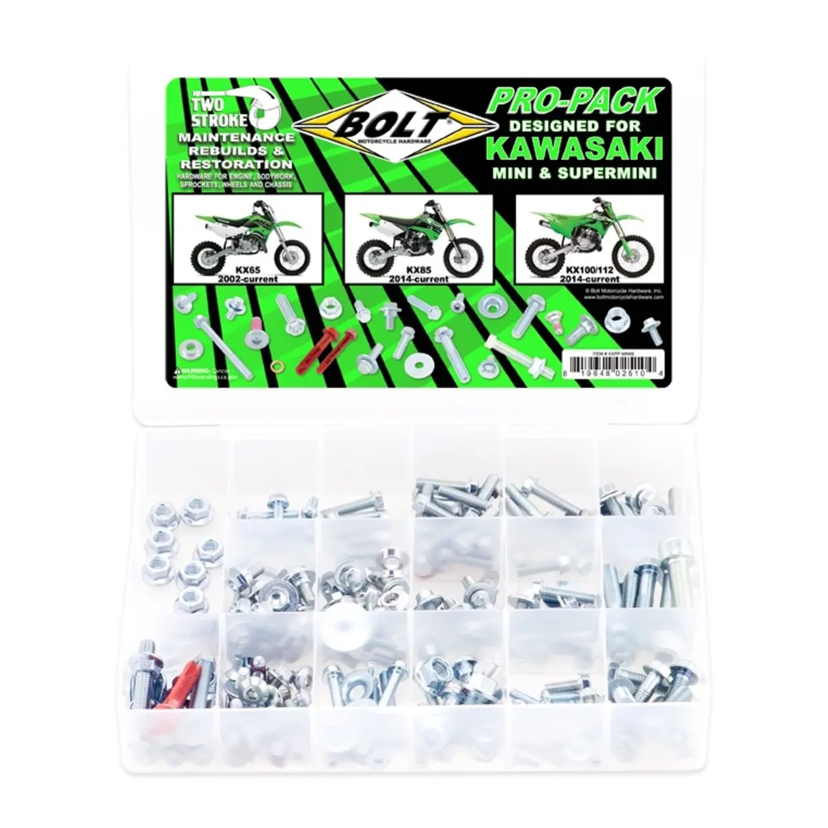Bolt 2-Stroke Pro Pack For Kawasaki Mini ’02+ Kx65, ’14+ Kx85 / 100 / 112 1