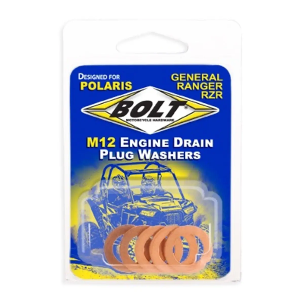 Bolt Polaris Engine Drain Plug Washer M12x20 Copper (5Pk) 1