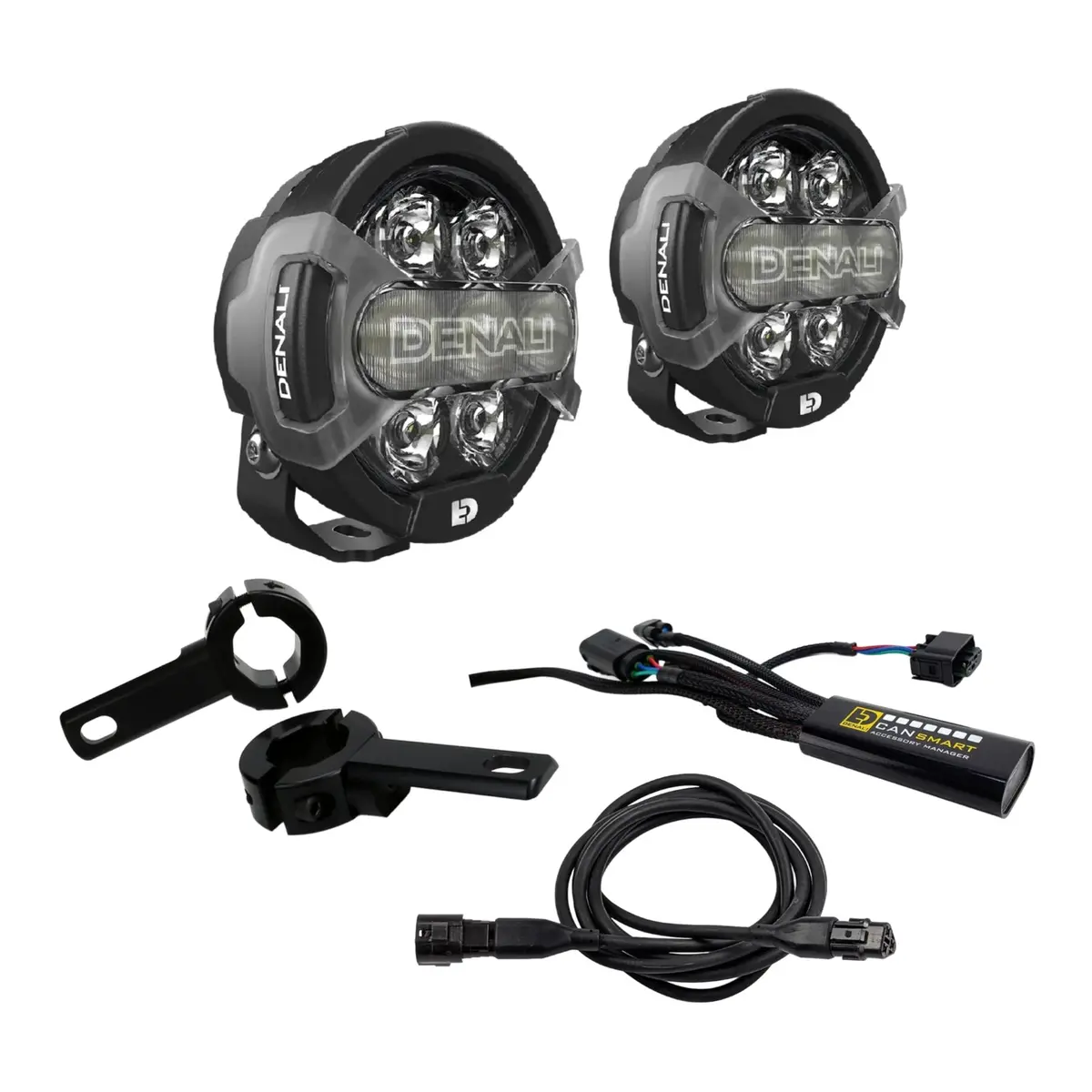 Denali D7 Pro Lighting Bundle With Crash Bar Mount - Honda Africa Twin 1