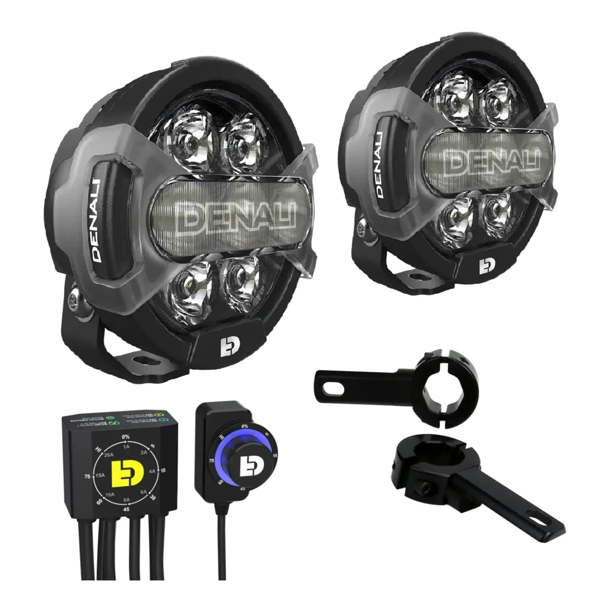 Denali D7 Lighting Bundle With Mounts - Kawasaki Klr 650 S '22+ 1