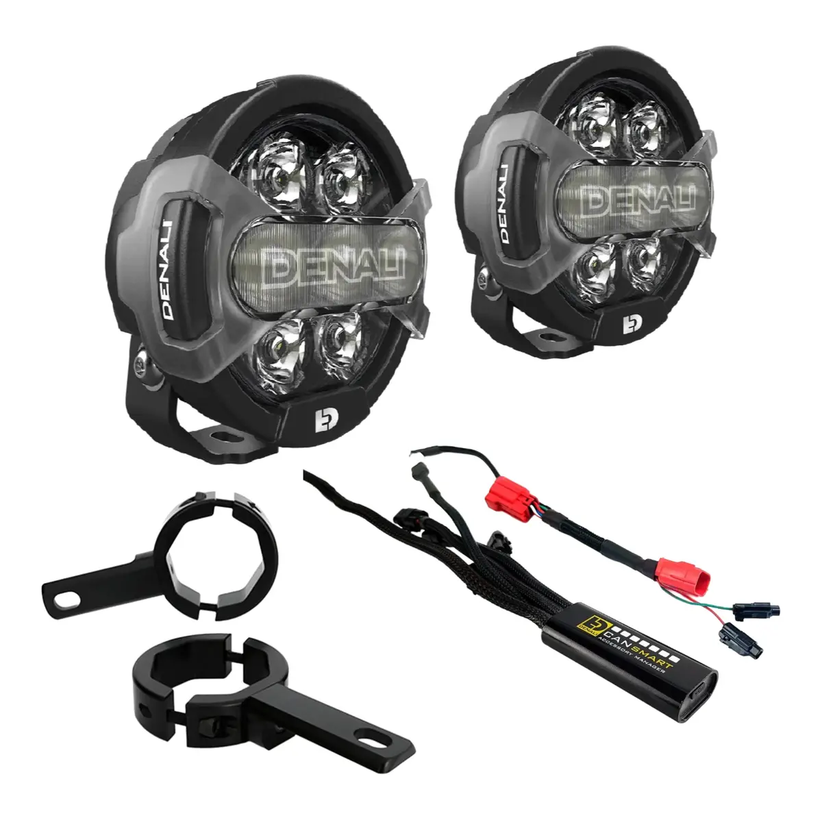 Denali D7 Pro Premium Lighting Bundle With Crash Bar Mounts - Husqvarna Norden 9 1