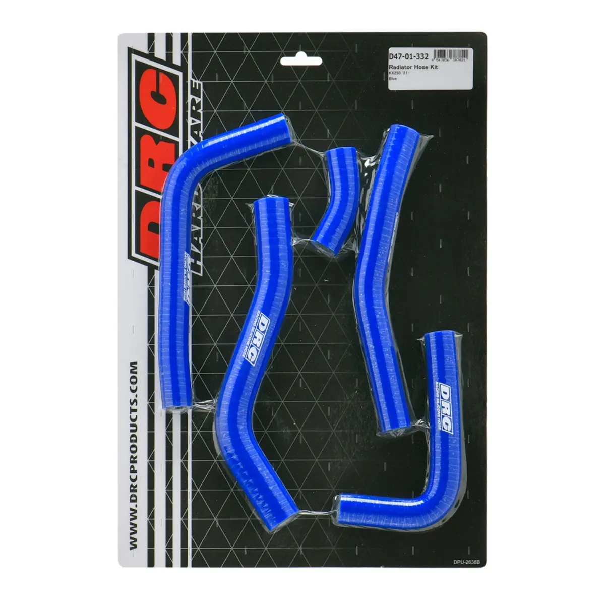 Drc Radiator Hose Kit Kx250f '21- Blue 1