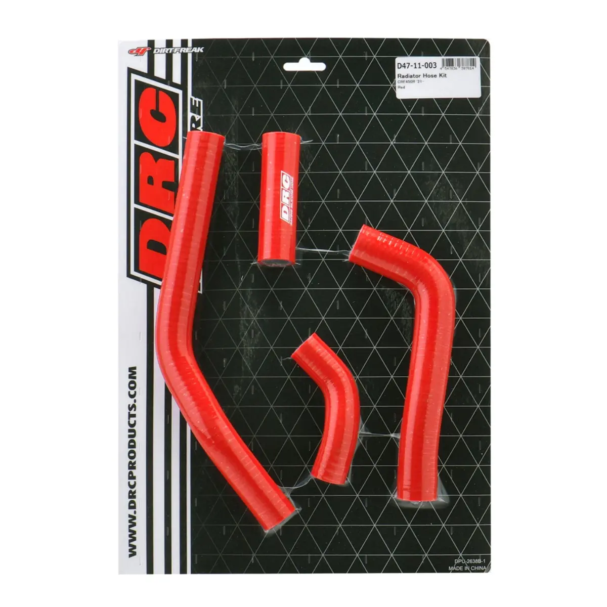 Drc Radiator Hose Kit Crf450r '21- Red 1