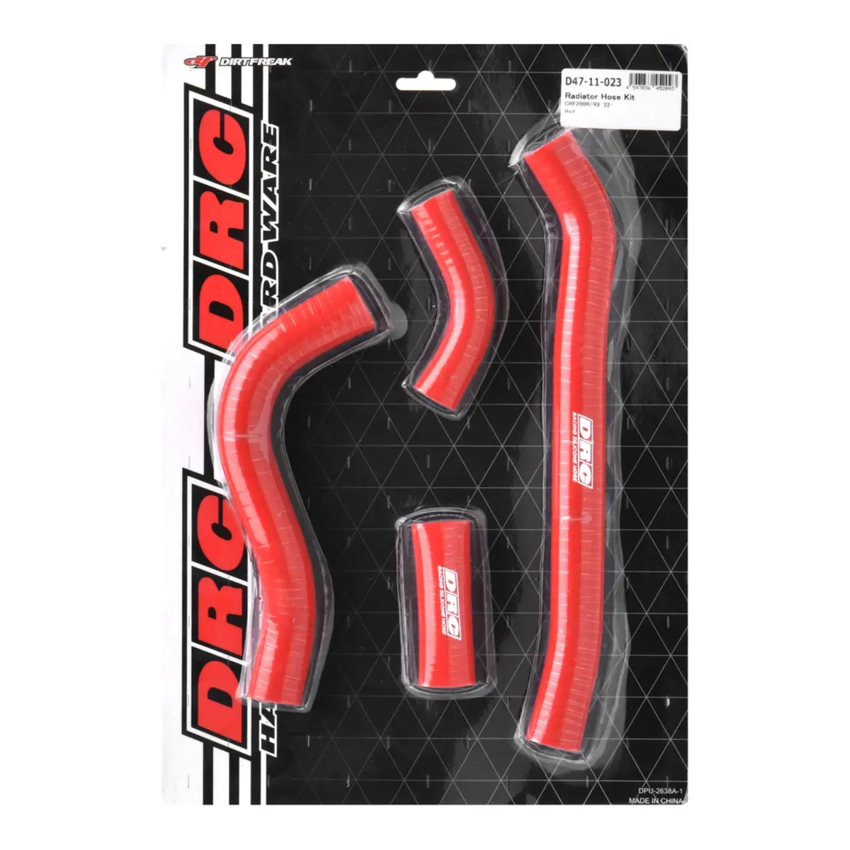 Drc Radiator Hose Kit Crf250r '22- Red 1