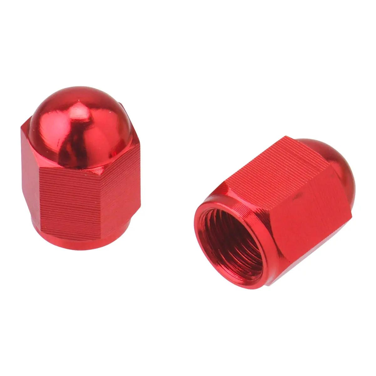 Drc Aluminum Valve Caps 2Pcs Red 1