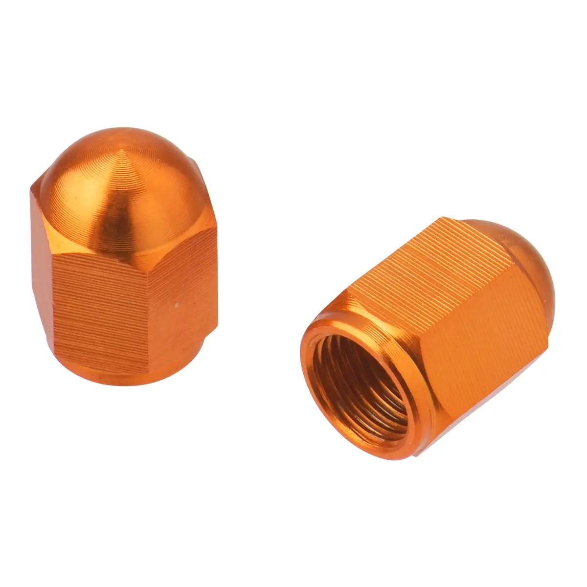 Drc Aluminum Valve Caps 2Pcs Orange 1