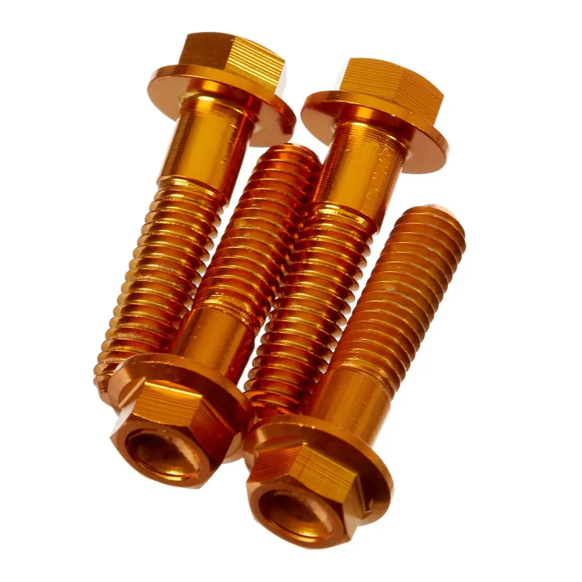Drc Aluminum M6 Flange Bolts 25Mm - Gold 4Pcs 1