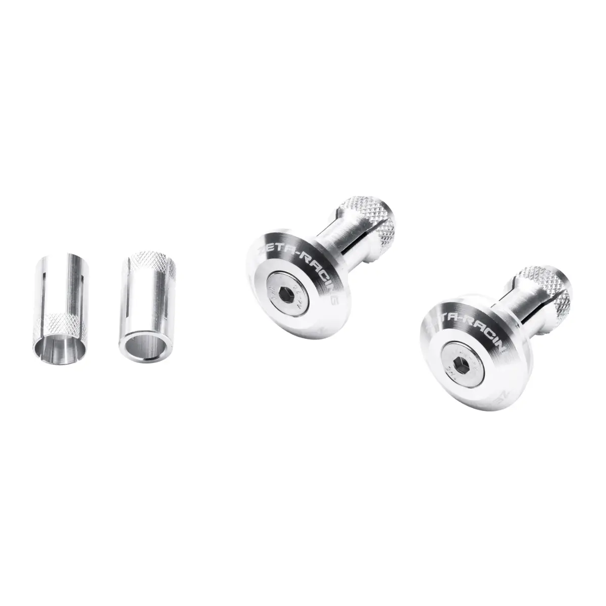 Zeta Bar End Plug 29Mm 2Pcs - Silver 1