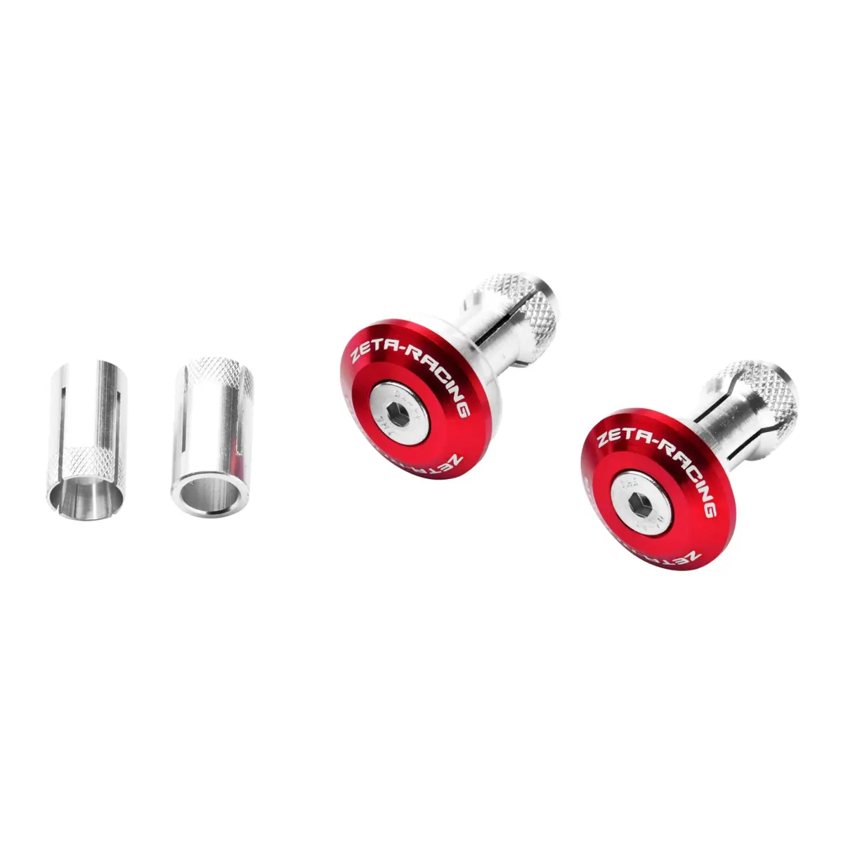 Zeta Bar End Plug 29Mm 2Pcs - Red 1