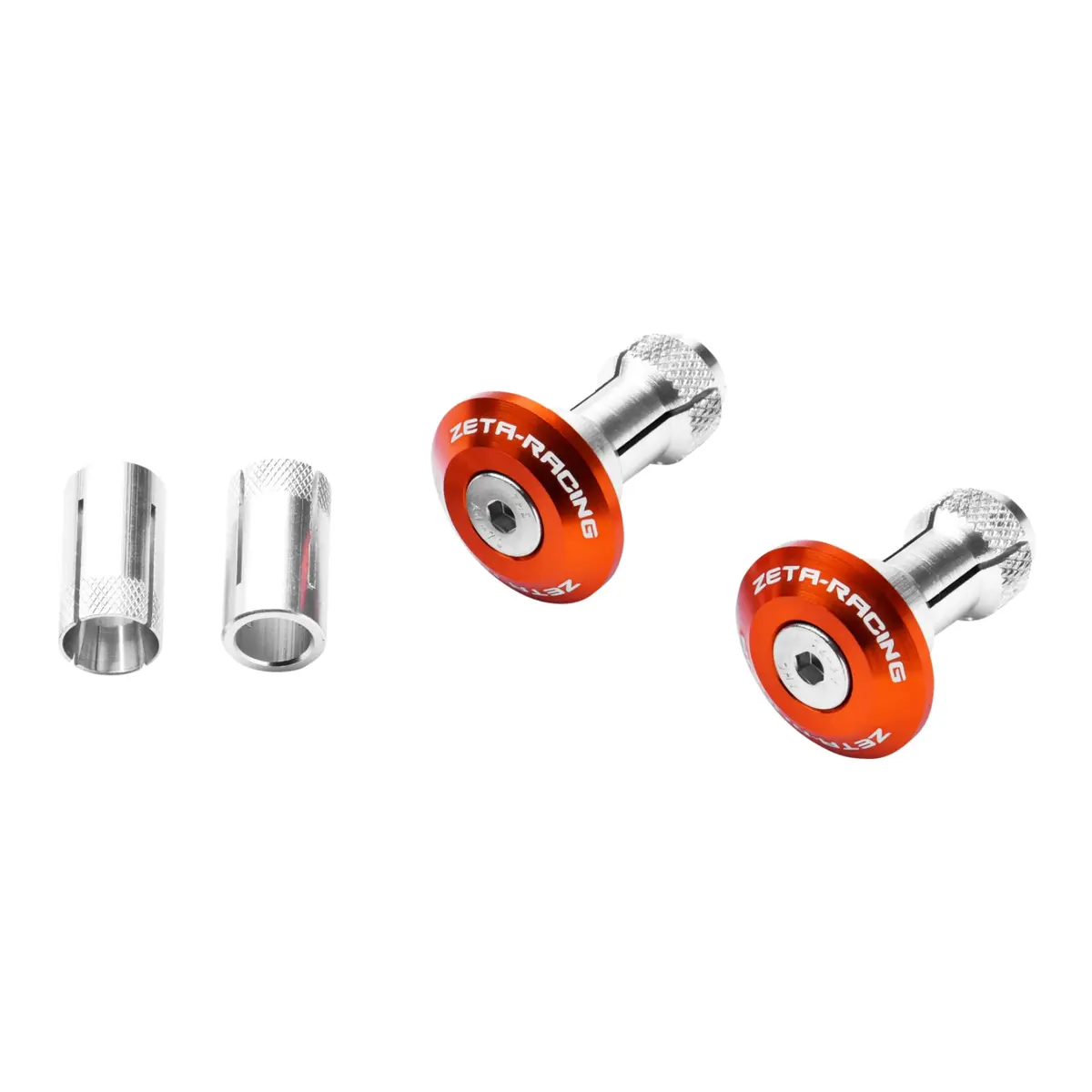 Zeta Bar End Plug 29Mm 2Pcs - Orange 1