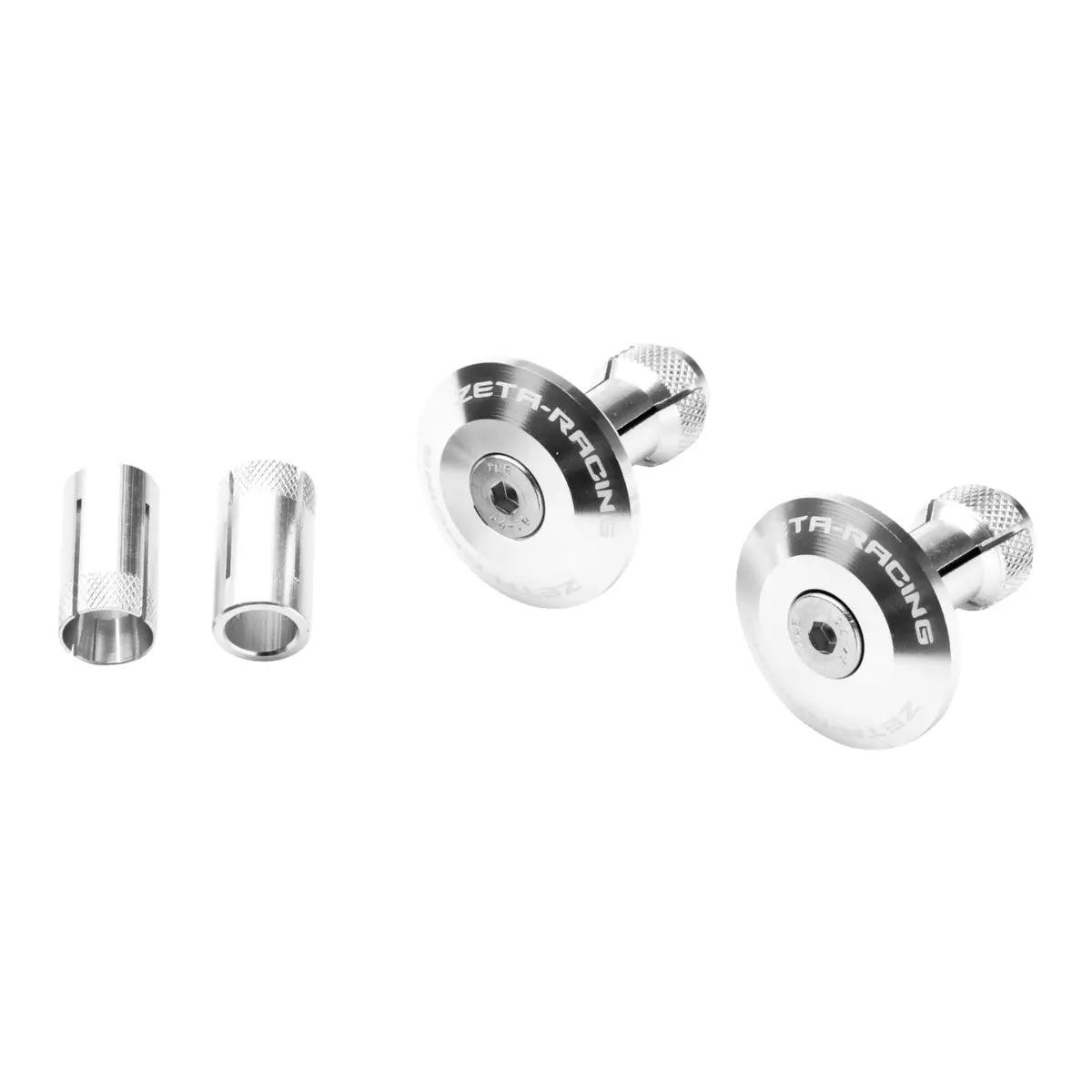 Zeta Bar End Plug 35Mm 2Pcs - Silver 1