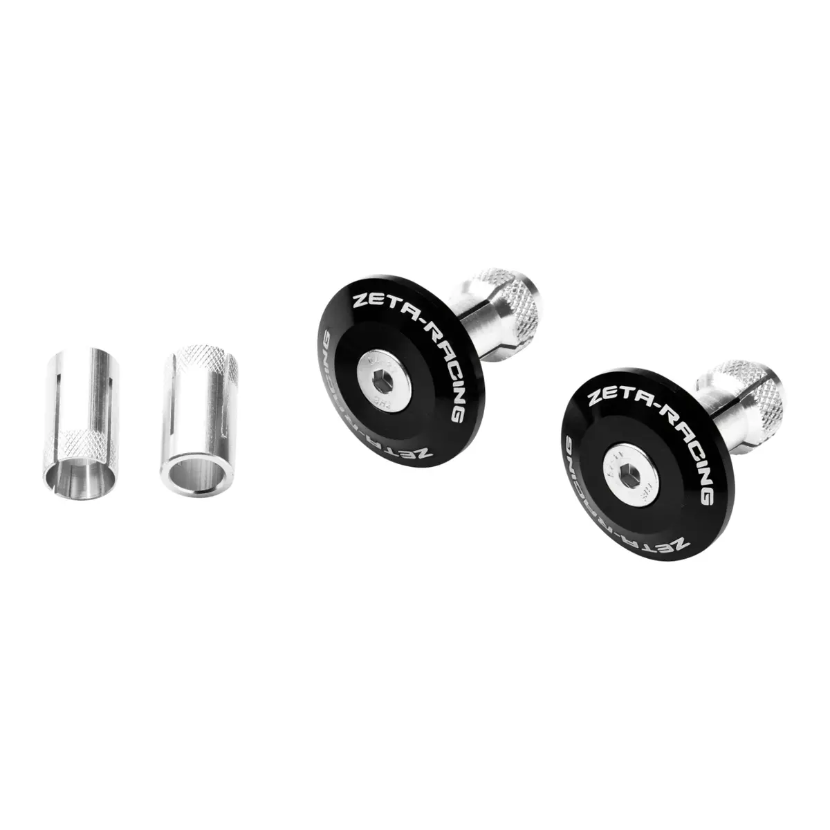 Zeta Bar End Plug 35Mm 2Pcs - Black 1