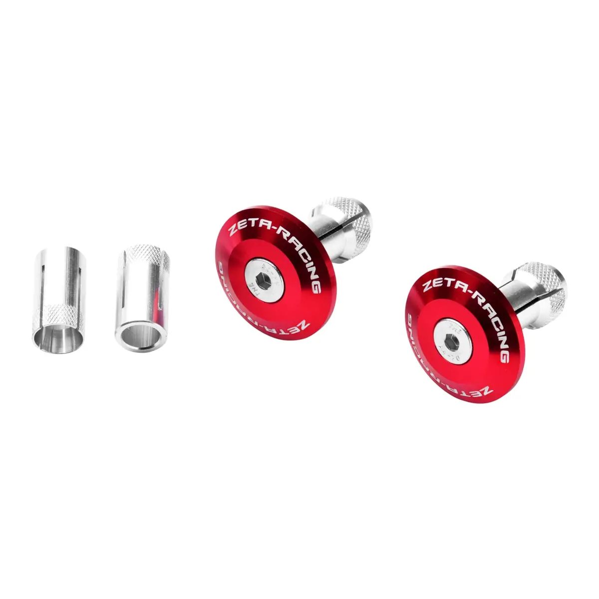 Zeta Bar End Plug 35Mm 2Pcs - Red 1