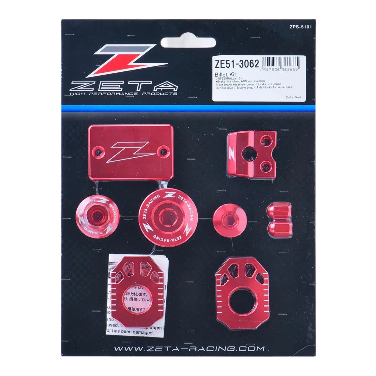 Zeta Billet Kit Crf250 Rally - Red 1