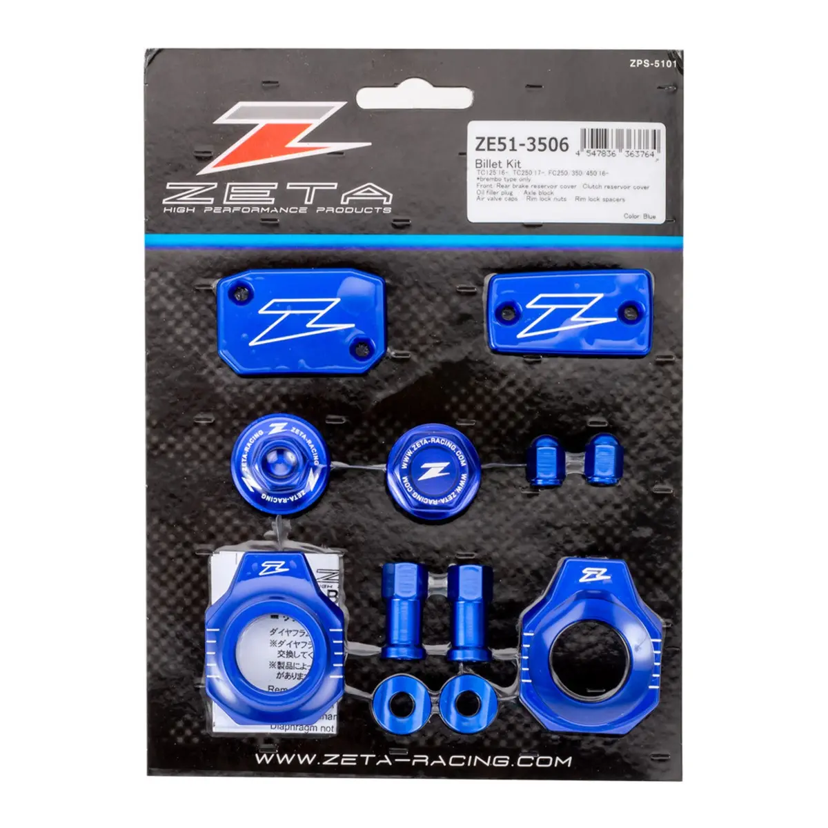 Zeta Billet Kit Husqvarna Tc125 - Blue 1