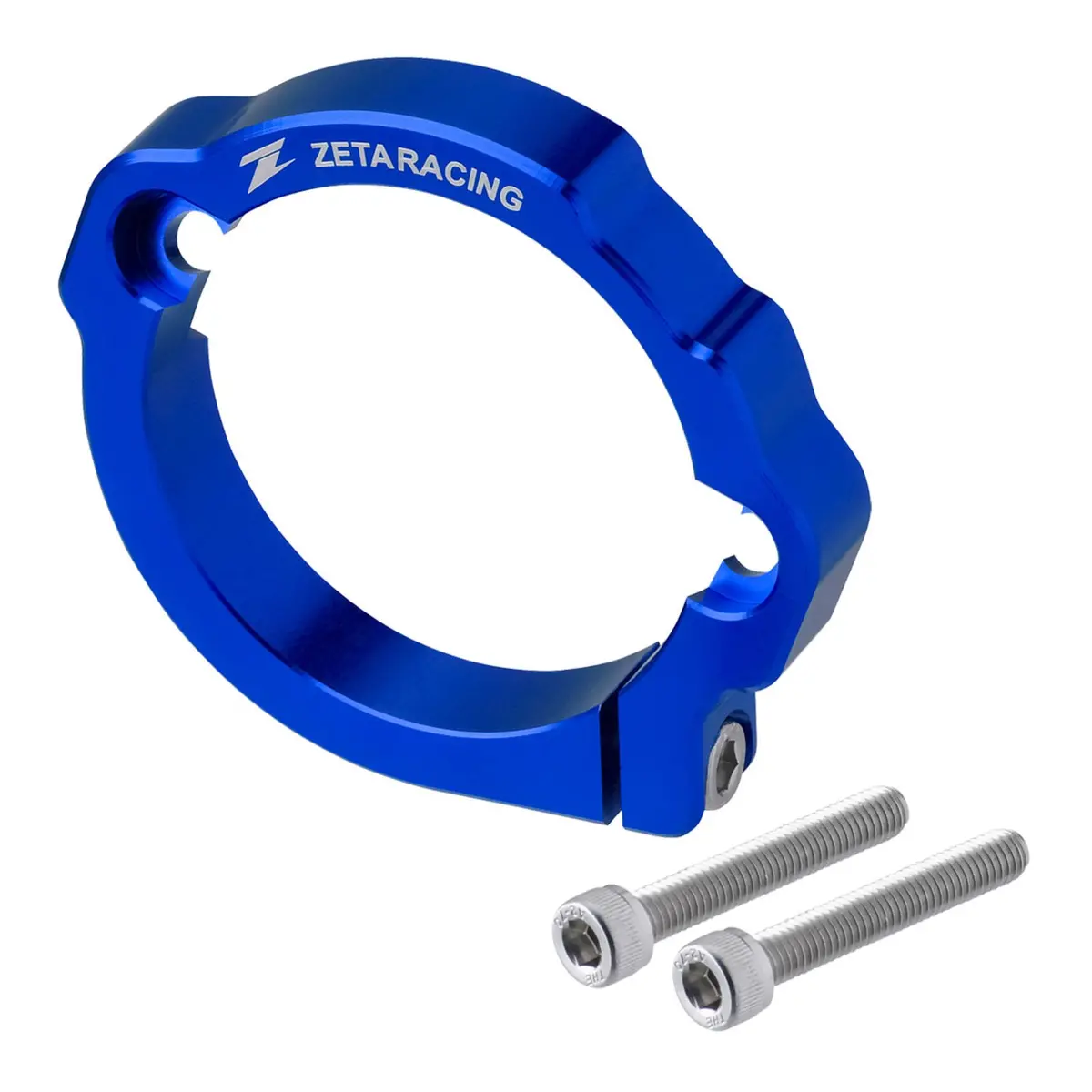 Zeta Exhaust Flange Guard Ktm Husqvarna Gasgas 2-Stroke - Blue 1