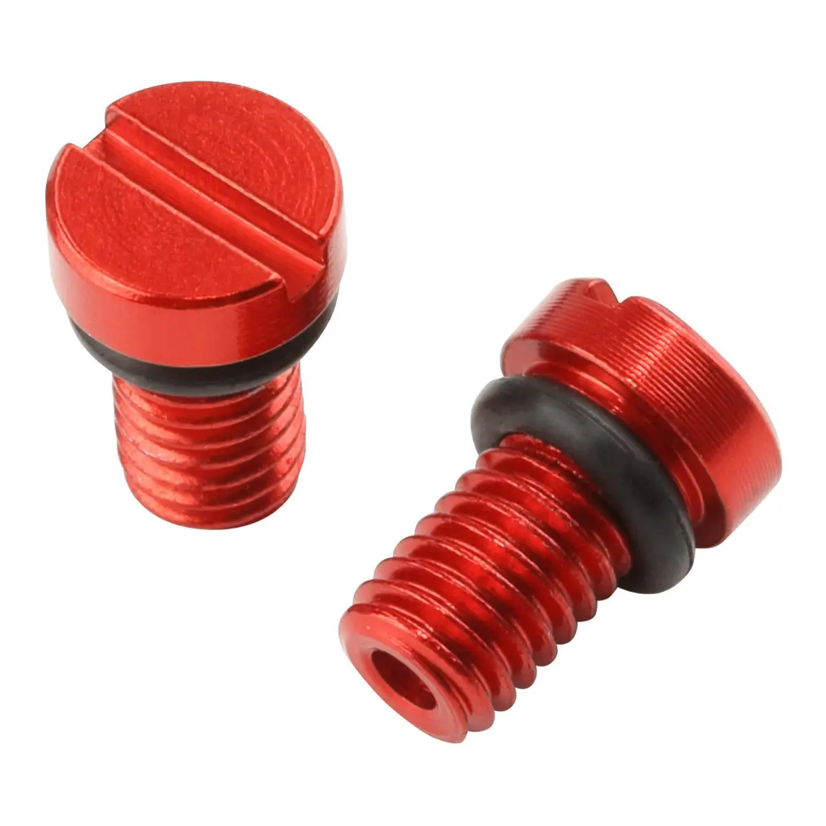 Zeta Front Fork Air Valve Cap Screw Kyb/Showa - Red 2Pcs 1
