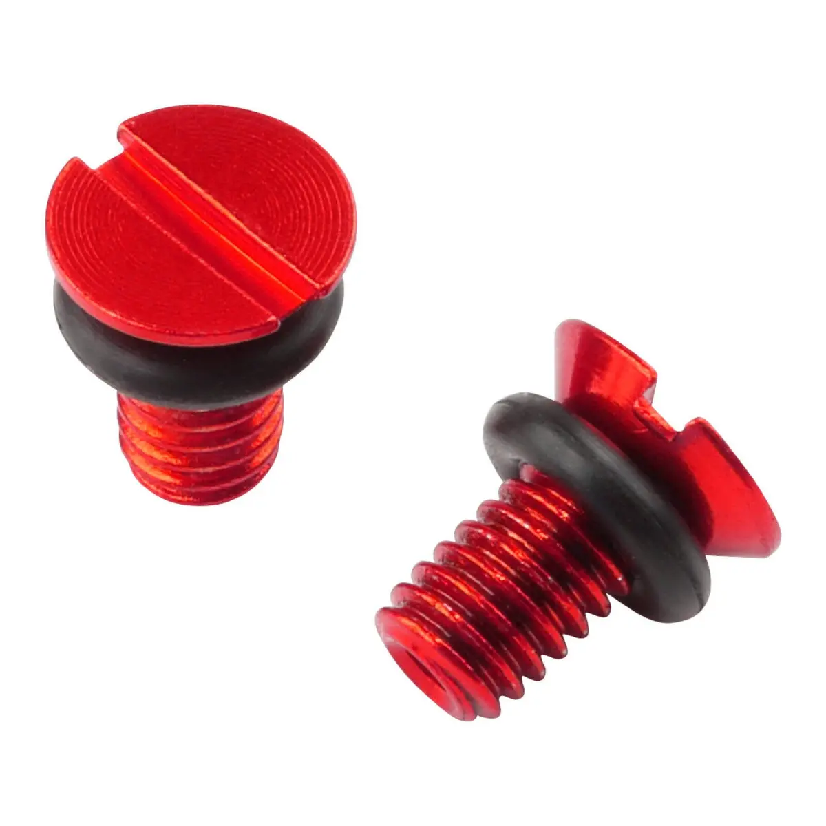 Zeta Front Fork Air Valve Cap Screw Wp - Red 2Pcs 1