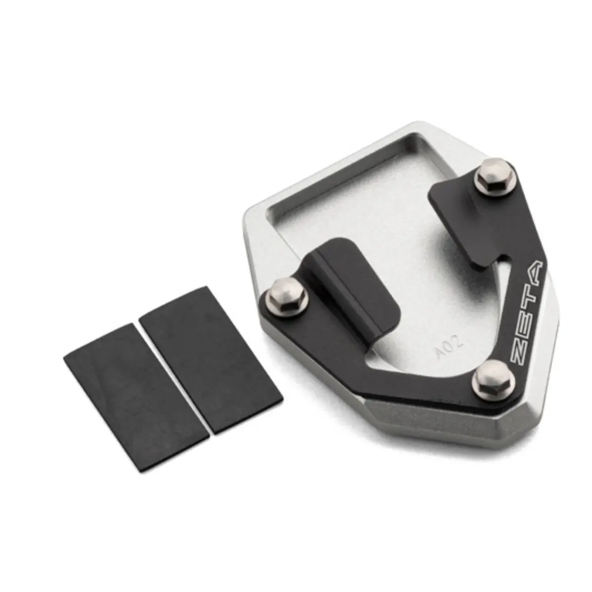 Zeta Side Stand Extender Black/Silver Honda Crf1000l/Adv '16- 1