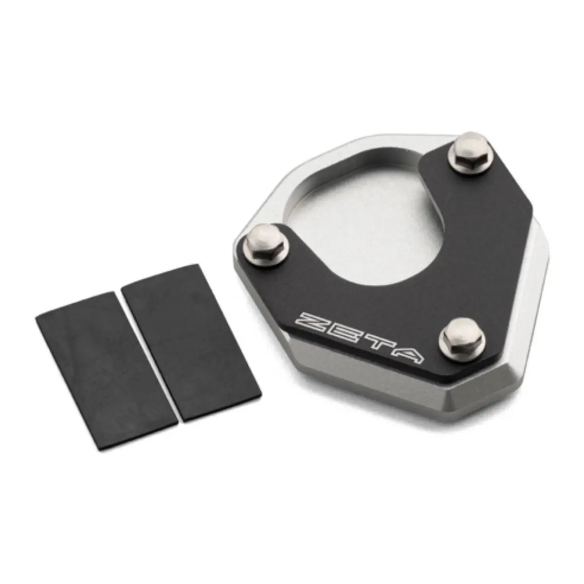 Zeta Side Stand Extender Black/Silver Suzuki Dr-Z400s/Sm '00- 1
