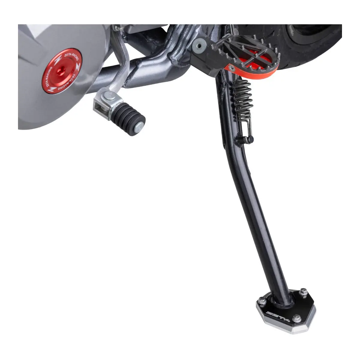 Zeta Side Stand Extender Black/Silver Suzuki Dr-Z400s/Sm '00- 2