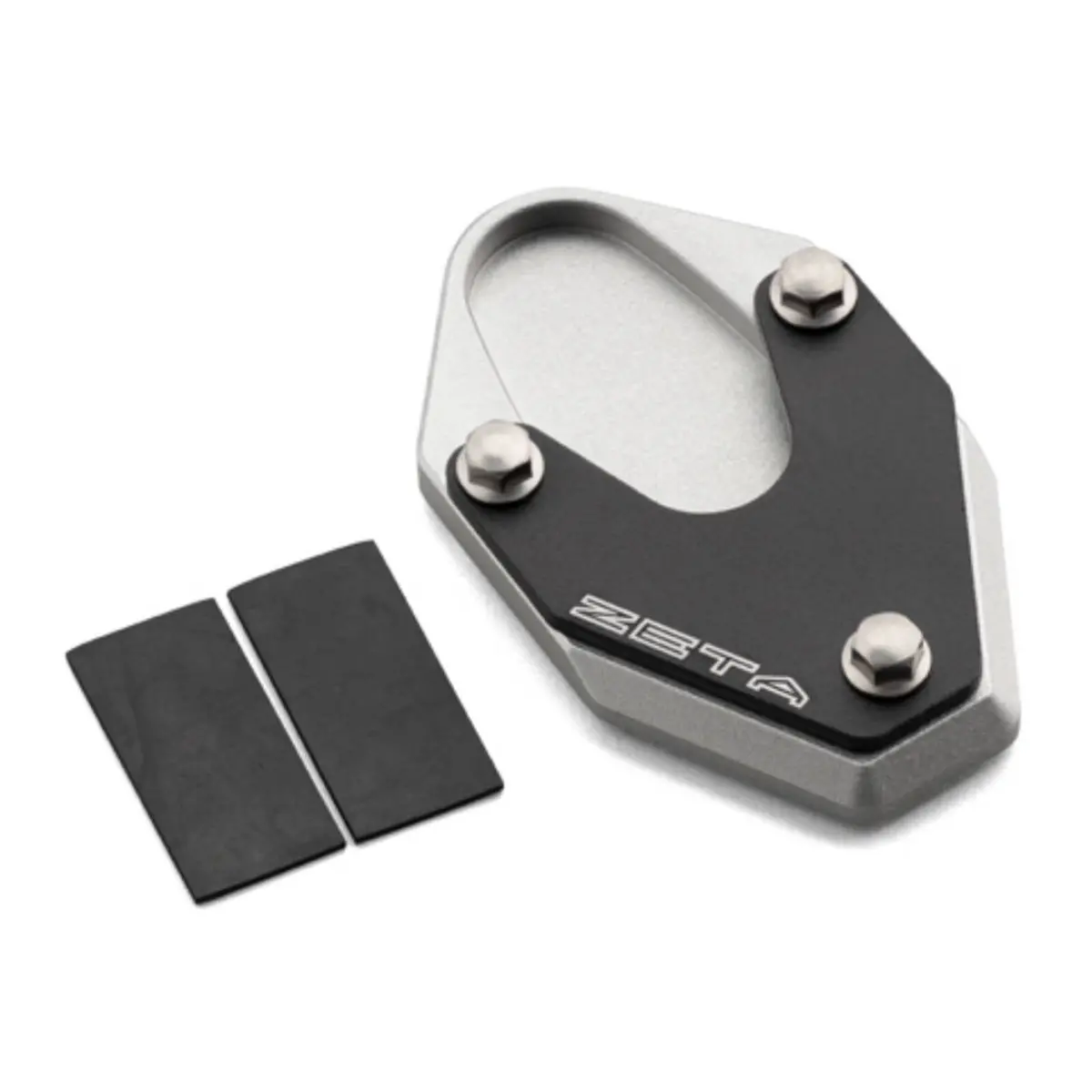 Zeta Side Stand Extender Black/Silver Suzuki V-Strom250 '17-, 1000 '14- 1