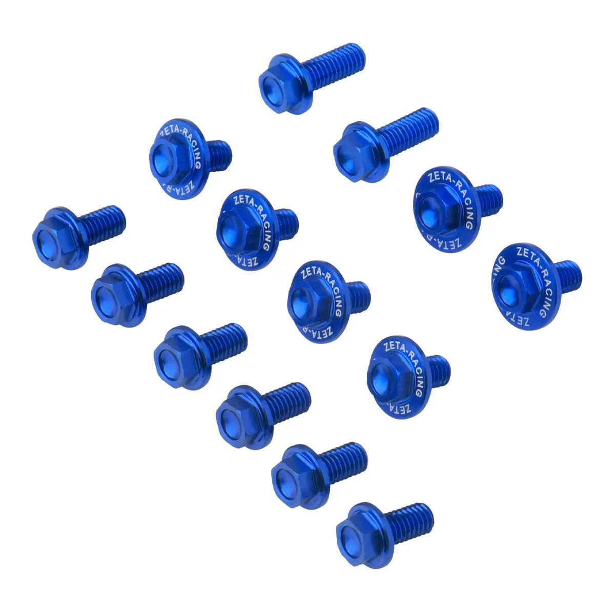 Zeta Aluminum Bolt Set Plastics Suzuki Drz400s/Sm 14 Pcs - Blue 1